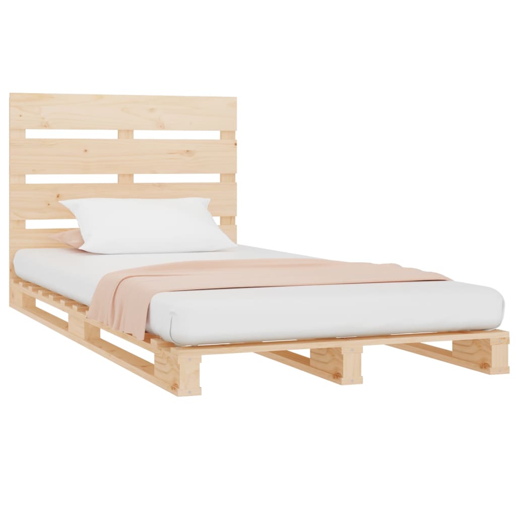 Bed Frame without Mattress 90x190 cm Single Solid Wood Pine Single