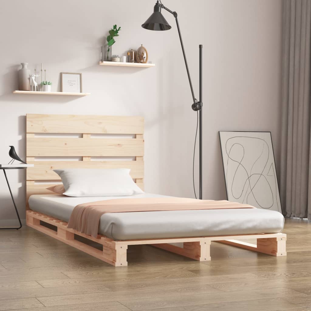 Bed Frame without Mattress 90x190 cm Single Solid Wood Pine Single