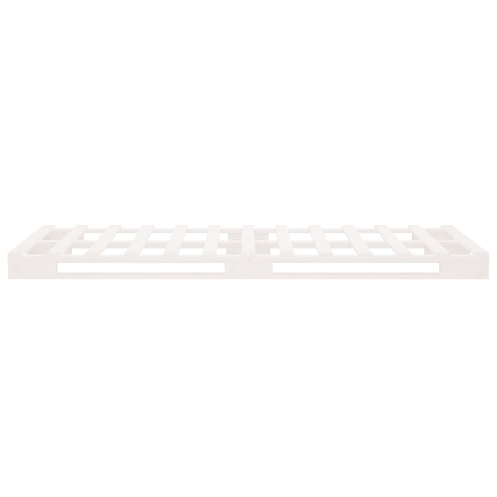 Bed Frame without Mattress White 90x190 cm Single Solid Wood Pine Single
