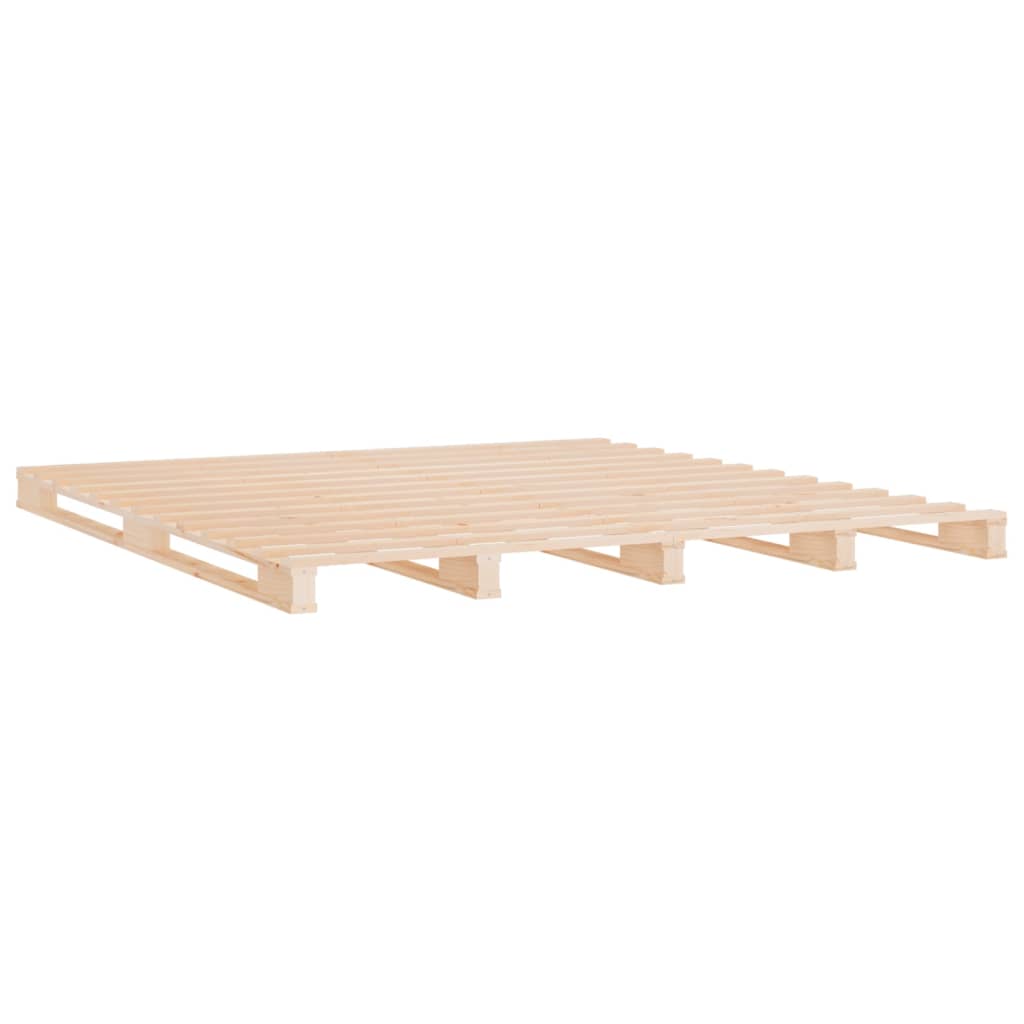 Bed Frame without Mattress 120x190cm Solid Wood Pine Small Double