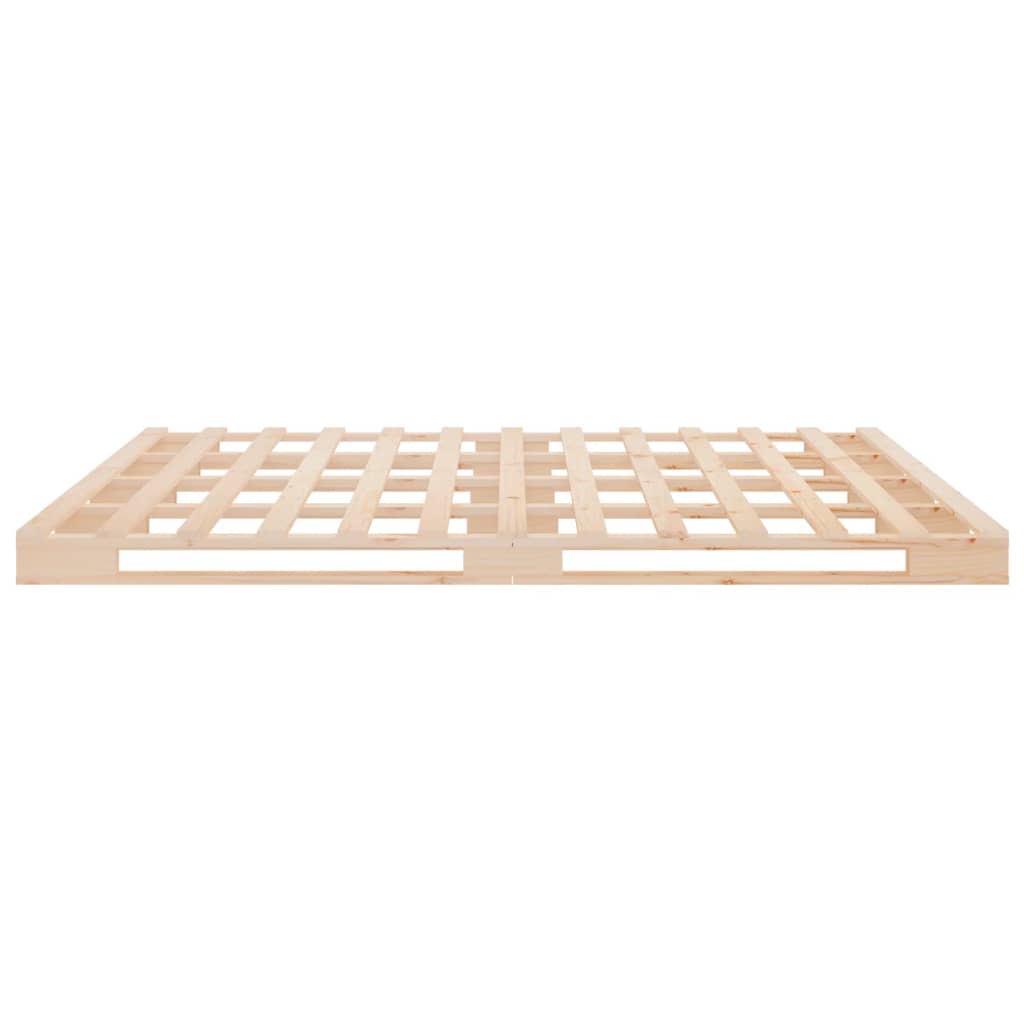 Bed Frame without Mattress 120x190cm Solid Wood Pine Small Double