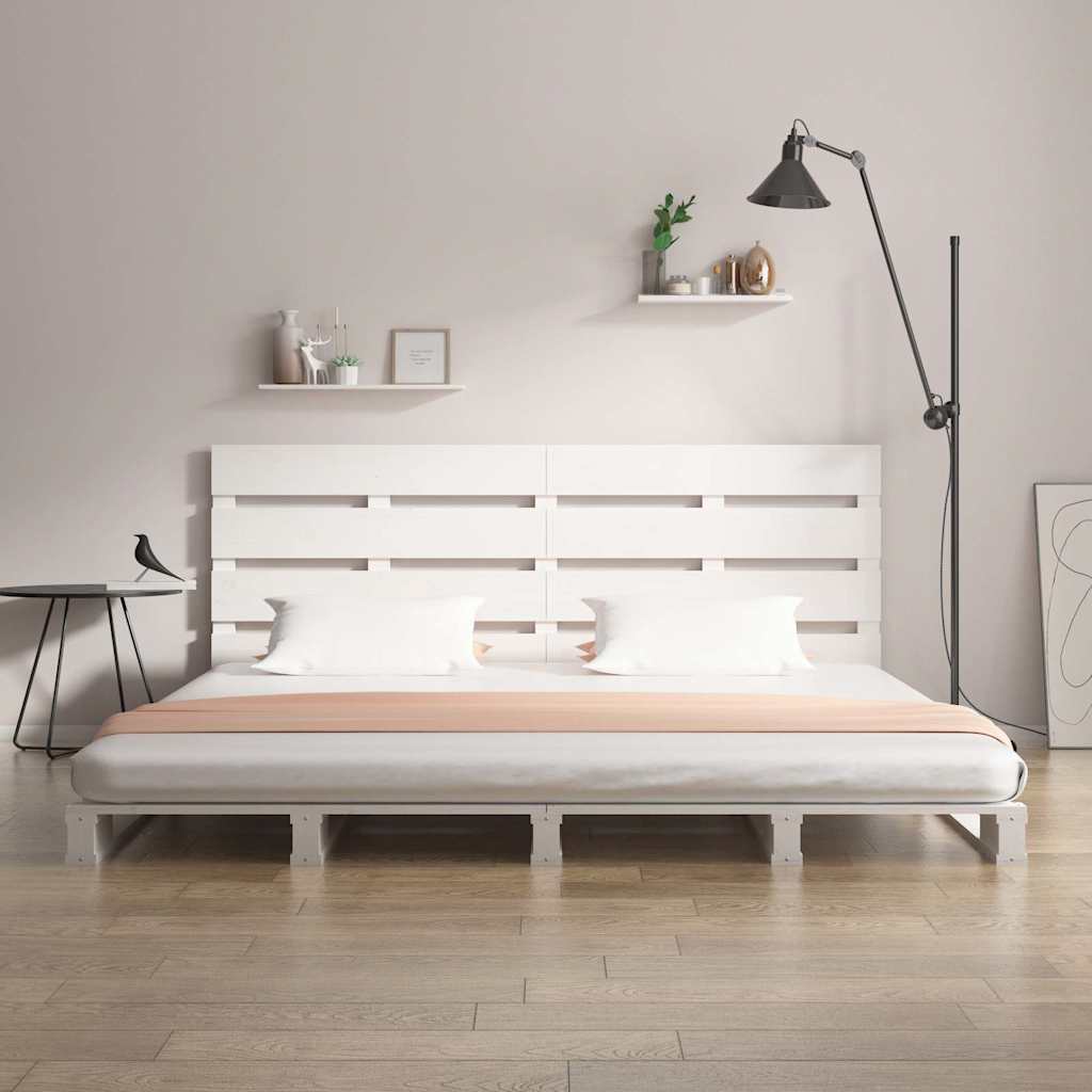 Bed Frame without Mattress White 140x190 cm Solid Wood Pine