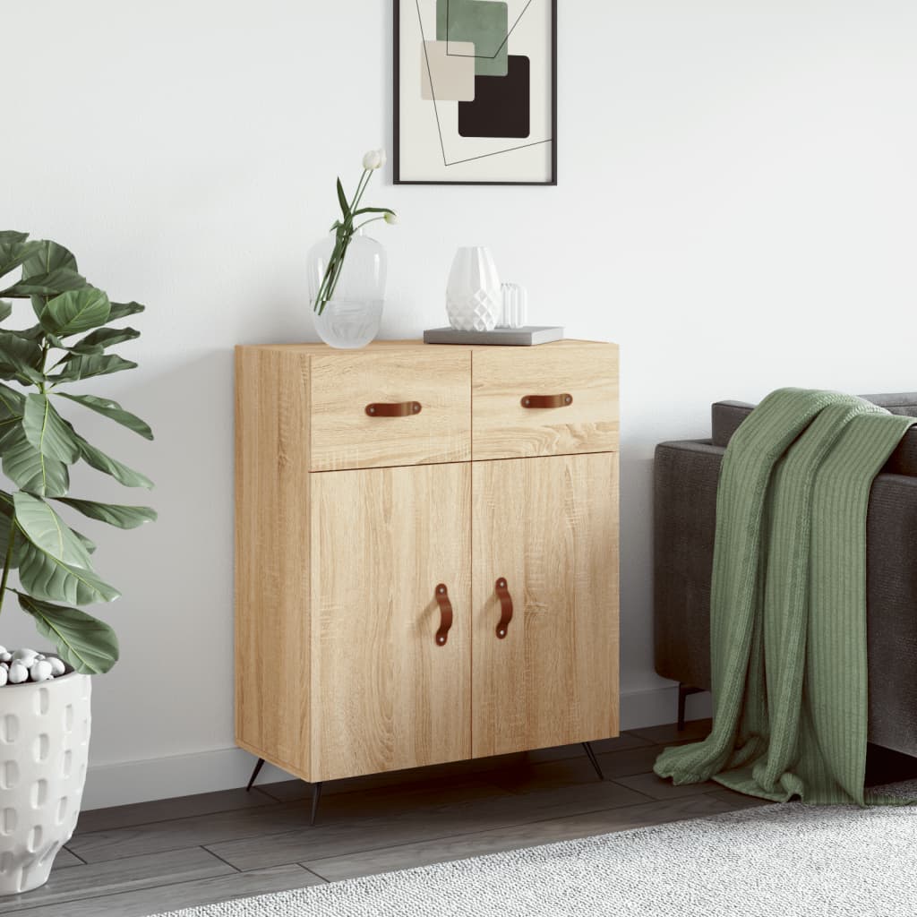 vidaXL Sideboard Sonoma Oak 69.5x34x90 cm Engineered Wood