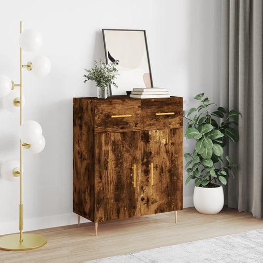 Sideboard Smoked Oak 69,5x34x90 cm Engineered Wood