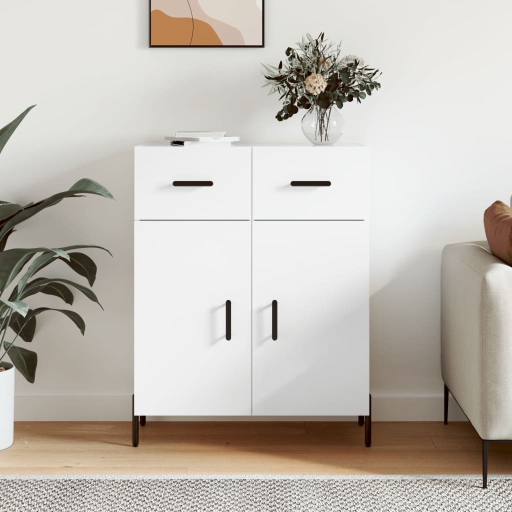 Sideboard White 69.5x34x90 cm Engineered Wood