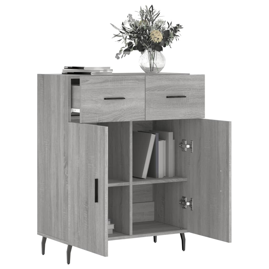 Sideboard Grey Sonoma 69.5x34x90 cm Engineered Wood