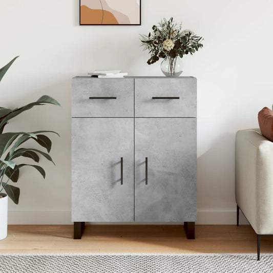 vidaXL Sideboard Concrete Grey 69.5x34x90 cm Engineered Wood