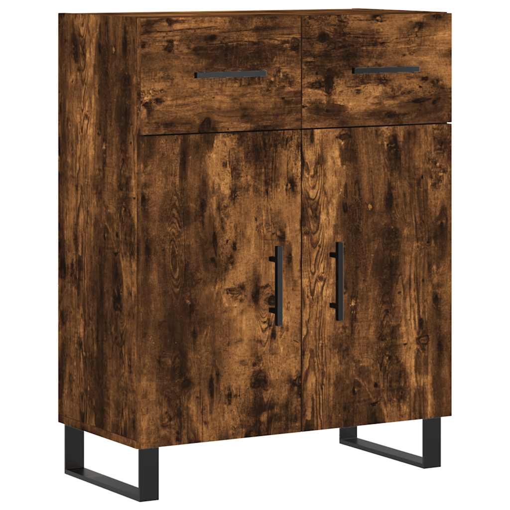 Sideboard Smoked Oak 69.5x34x90 cm Engineered Wood