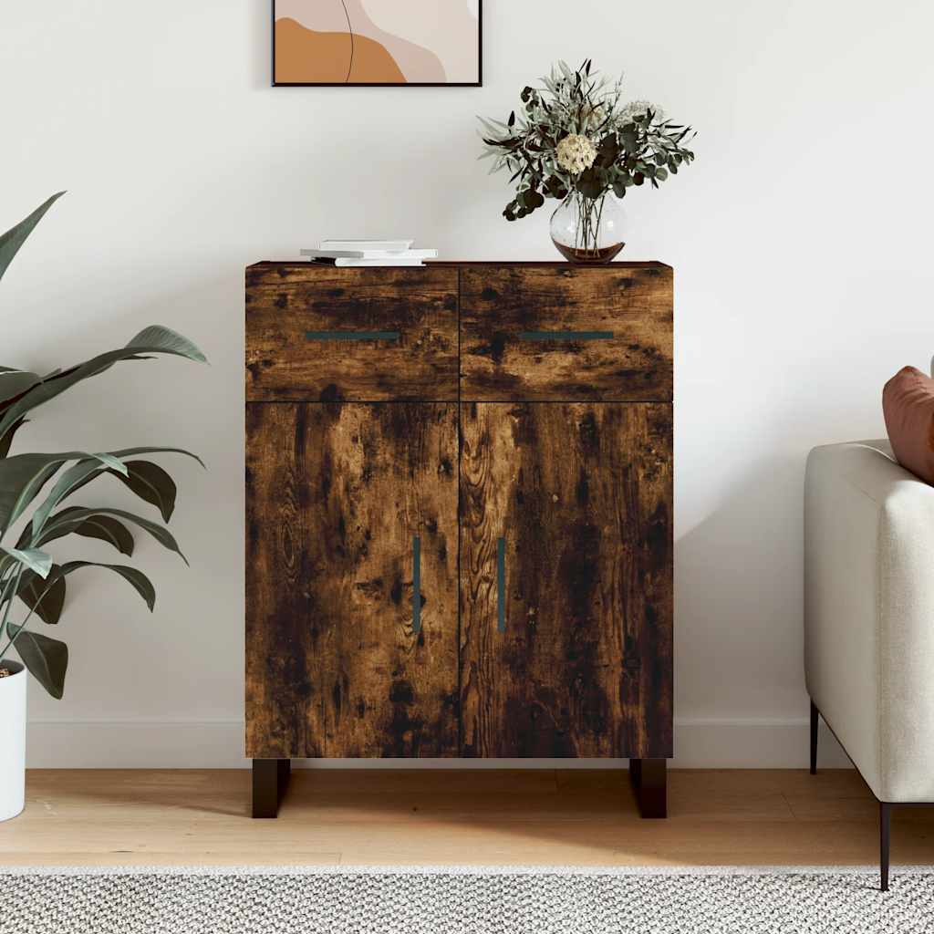 Sideboard Smoked Oak 69.5x34x90 cm Engineered Wood