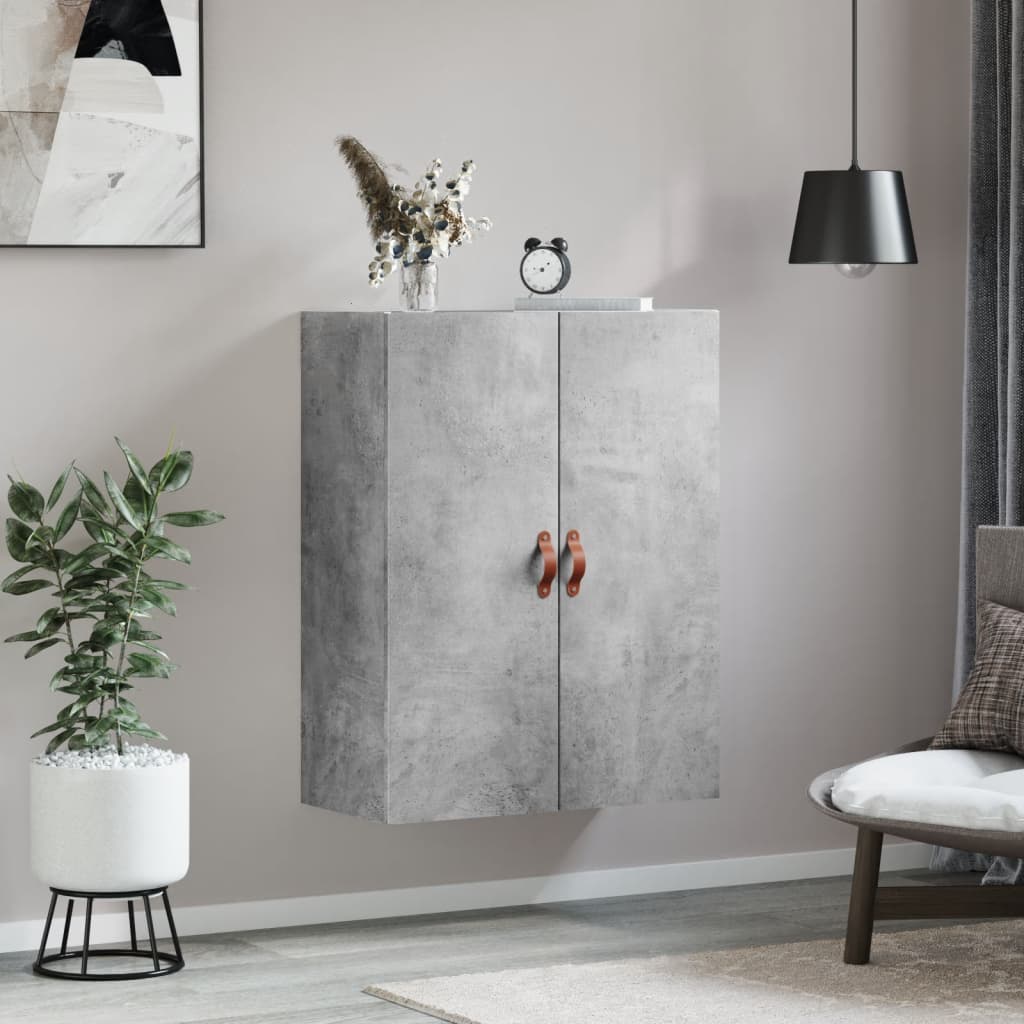 Wall Mounted Cabinet Concrete Grey 69,5x34x90 cm