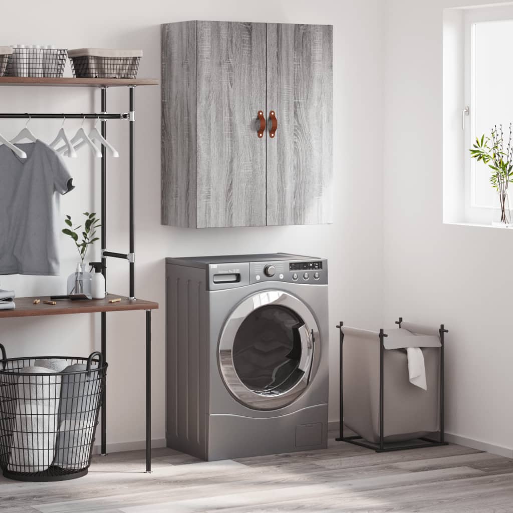 Wall Mounted Cabinet Grey Sonoma 69,5x34x90 cm