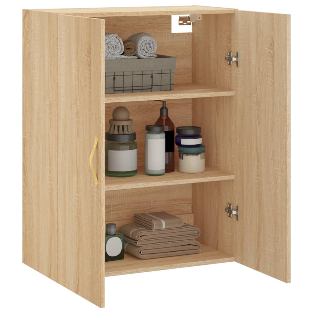 vidaXL Wall Mounted Cabinet Sonoma Oak 69.5x34x90 cm