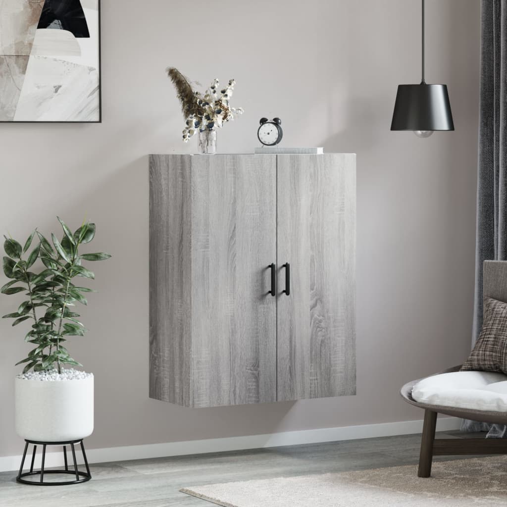 vidaXL Wall Mounted Cabinet Grey Sonoma 69.5x34x90 cm