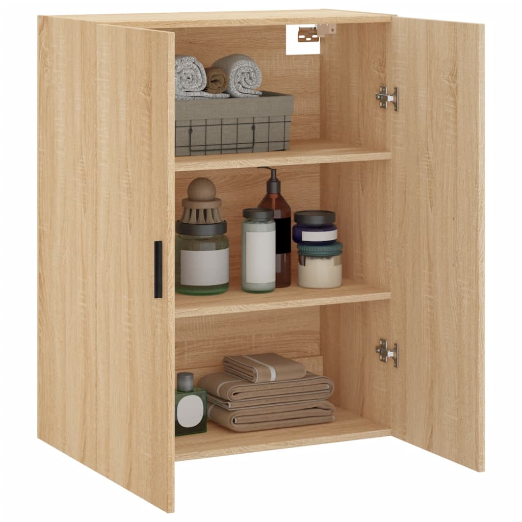 vidaXL Wall Mounted Cabinet Sonoma Oak 69.5x34x90 cm