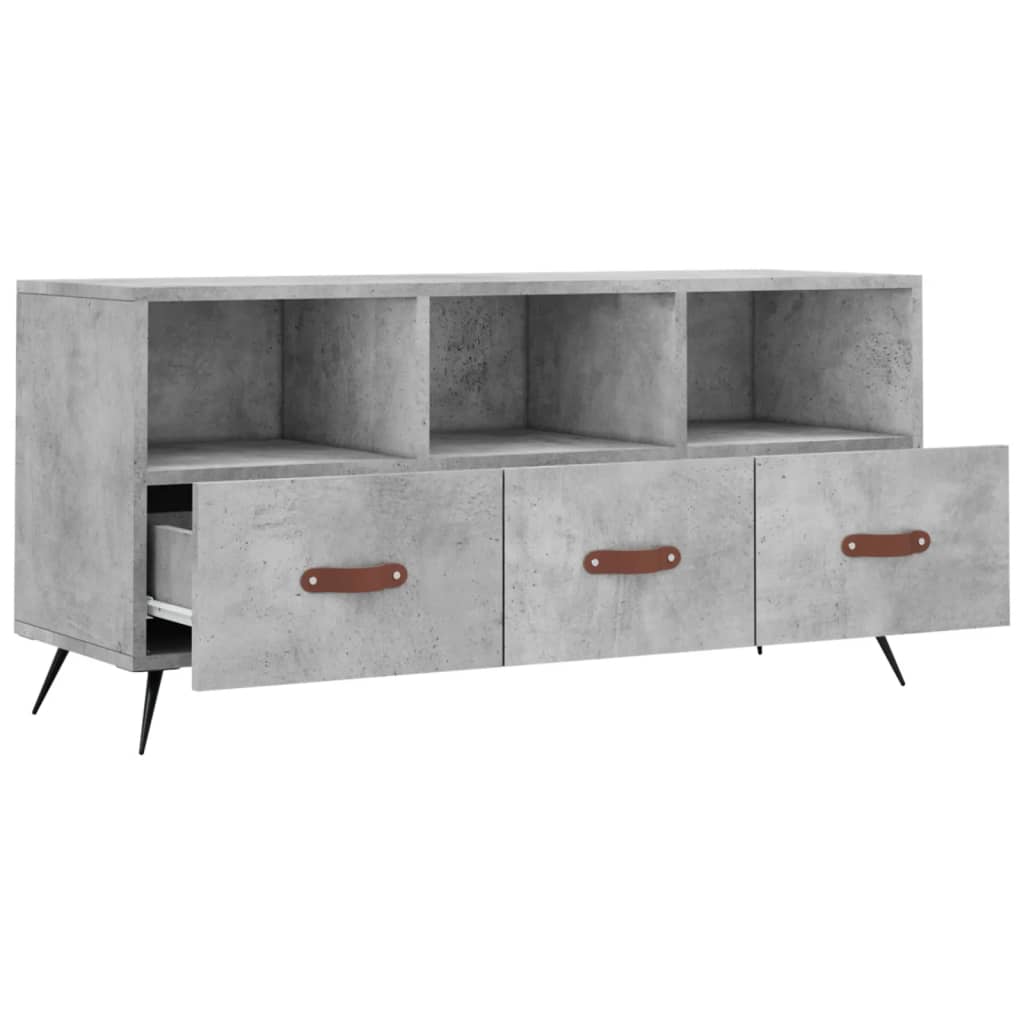 vidaXL TV Cabinet Concrete Grey 102x36x50 cm Engineered Wood