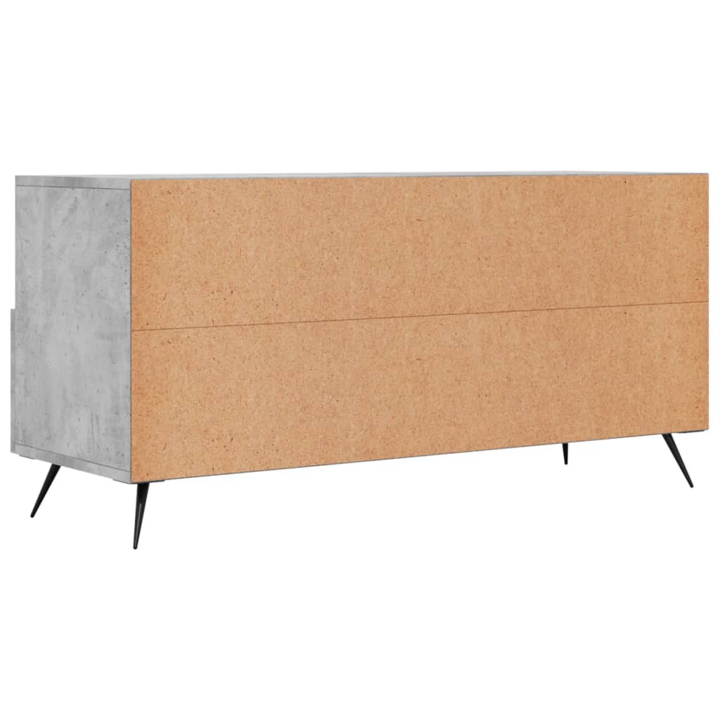 vidaXL TV Cabinet Concrete Grey 102x36x50 cm Engineered Wood