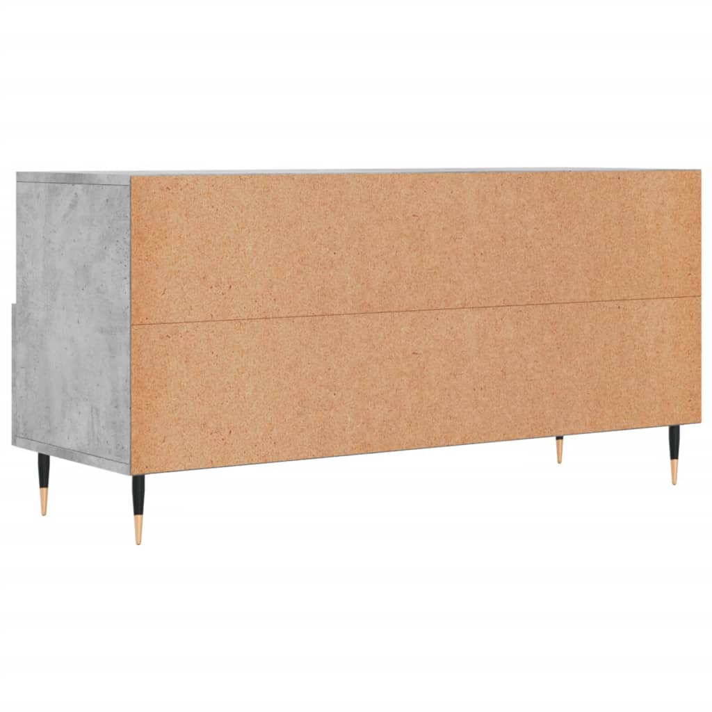 vidaXL TV Cabinet Concrete Grey 102x36x50 cm Engineered Wood