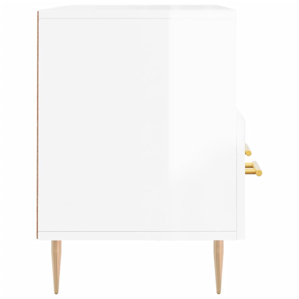 TV Cabinet High Gloss White 102x36x50 cm Engineered Wood