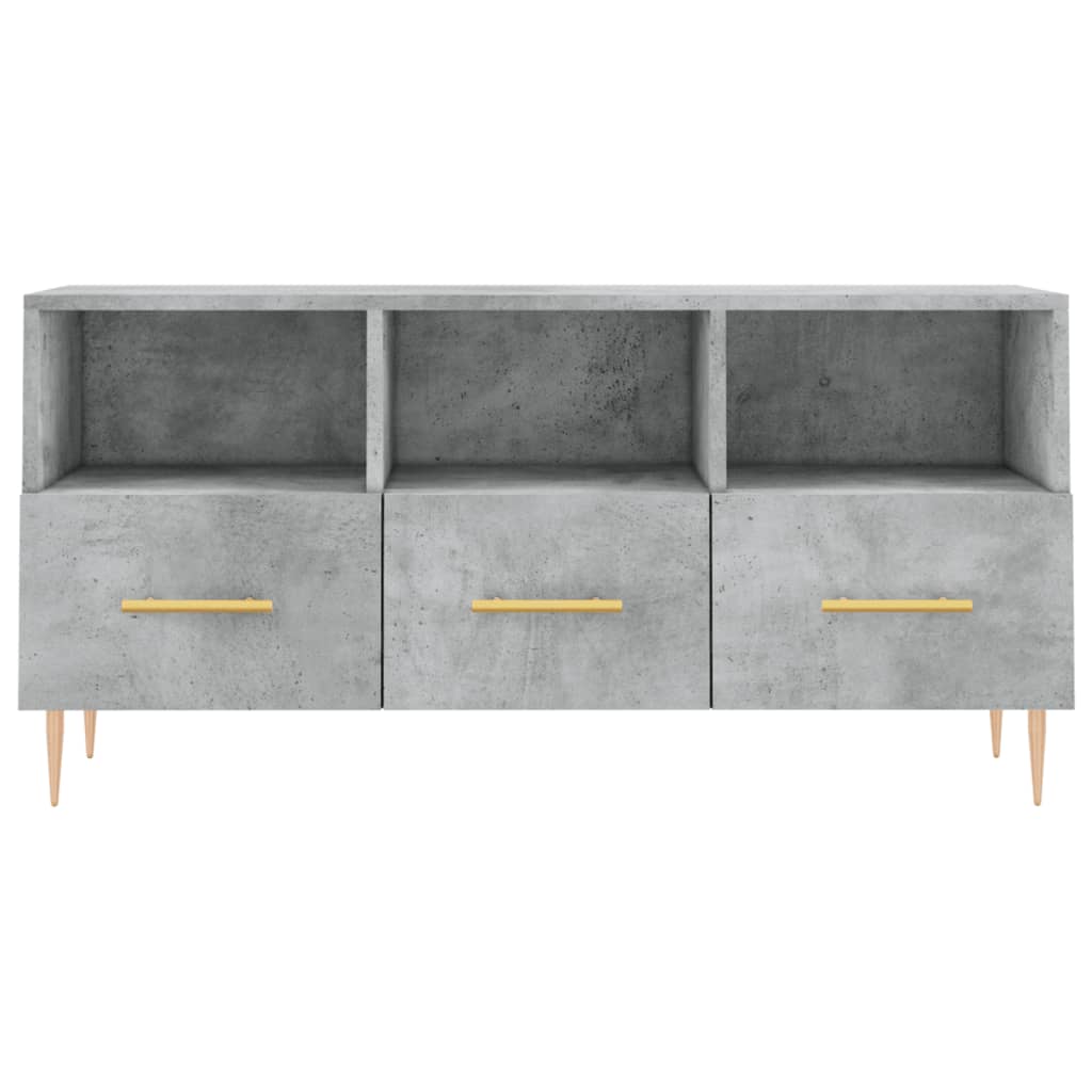 vidaXL TV Cabinet Concrete Grey 102x36x50 cm Engineered Wood