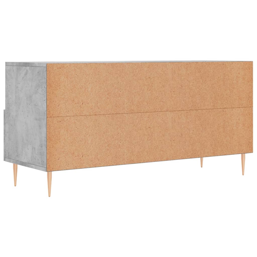 vidaXL TV Cabinet Concrete Grey 102x36x50 cm Engineered Wood