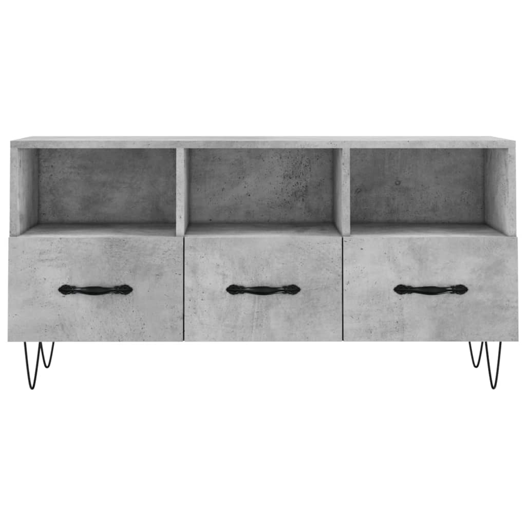 vidaXL TV Cabinet Concrete Grey 102x36x50 cm Engineered Wood