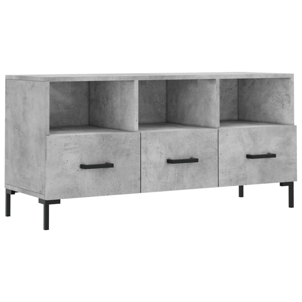 vidaXL TV Cabinet Concrete Grey 102x36x50 cm Engineered Wood