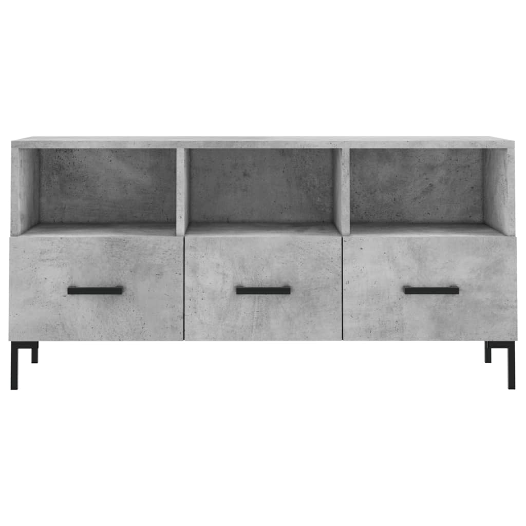 vidaXL TV Cabinet Concrete Grey 102x36x50 cm Engineered Wood