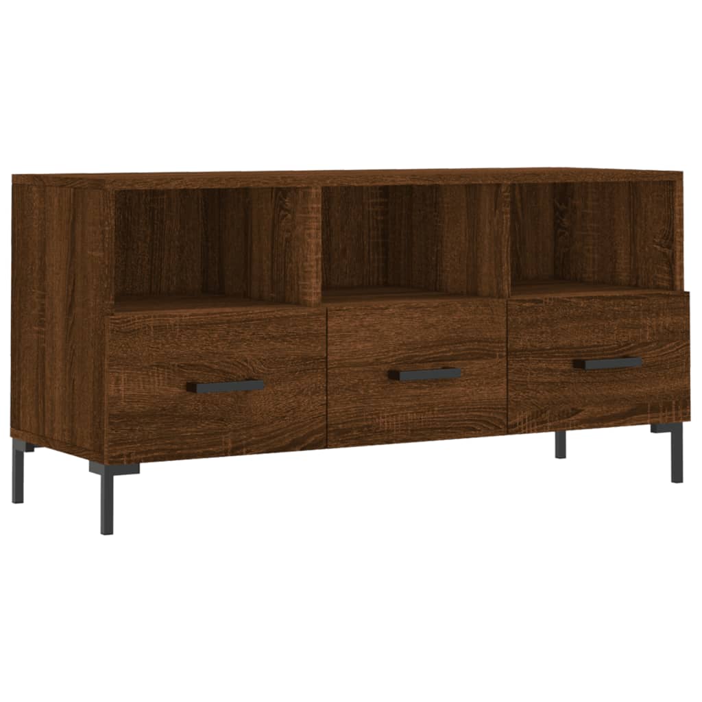 vidaXL TV Cabinet Brown Oak 102x36x50 cm Engineered Wood