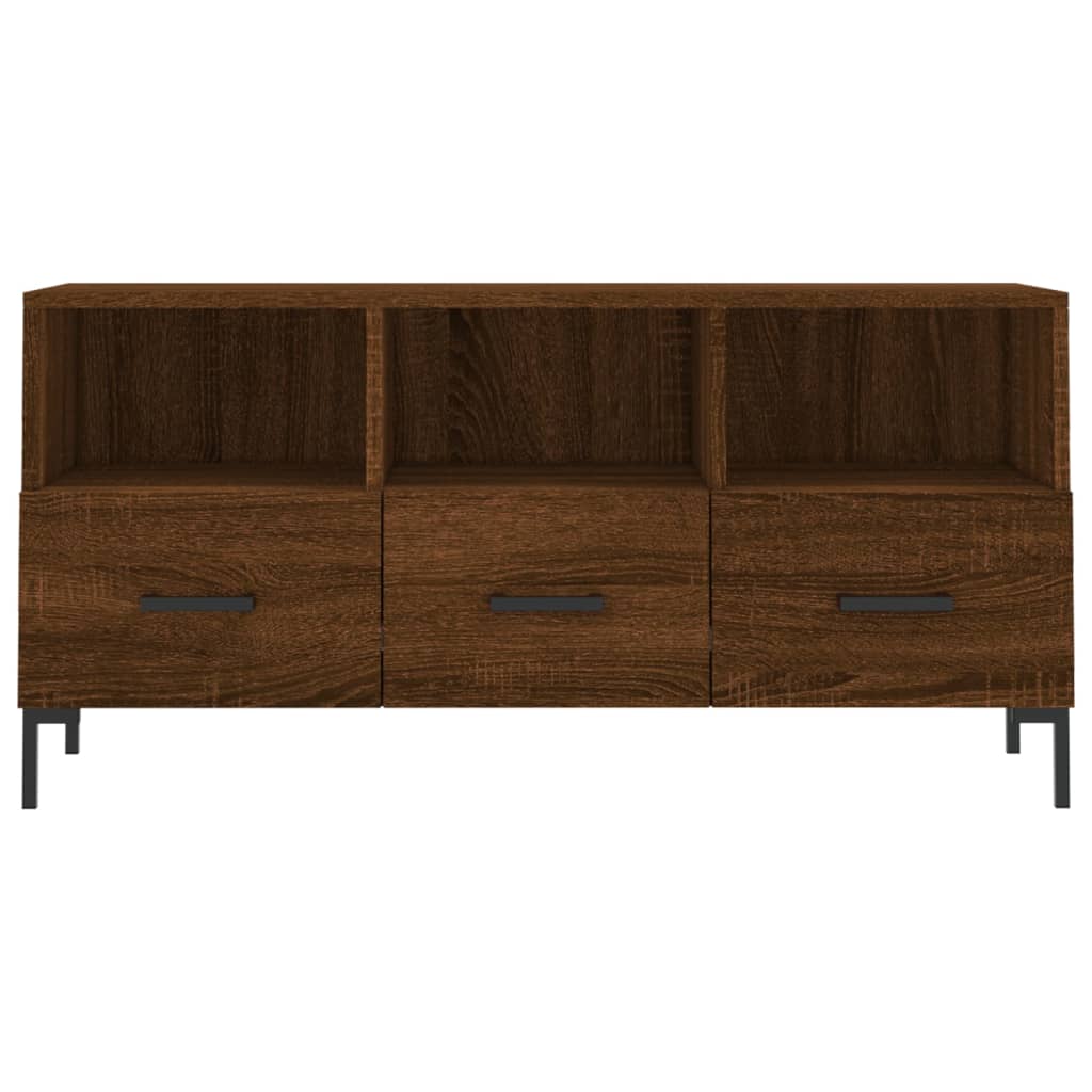 vidaXL TV Cabinet Brown Oak 102x36x50 cm Engineered Wood