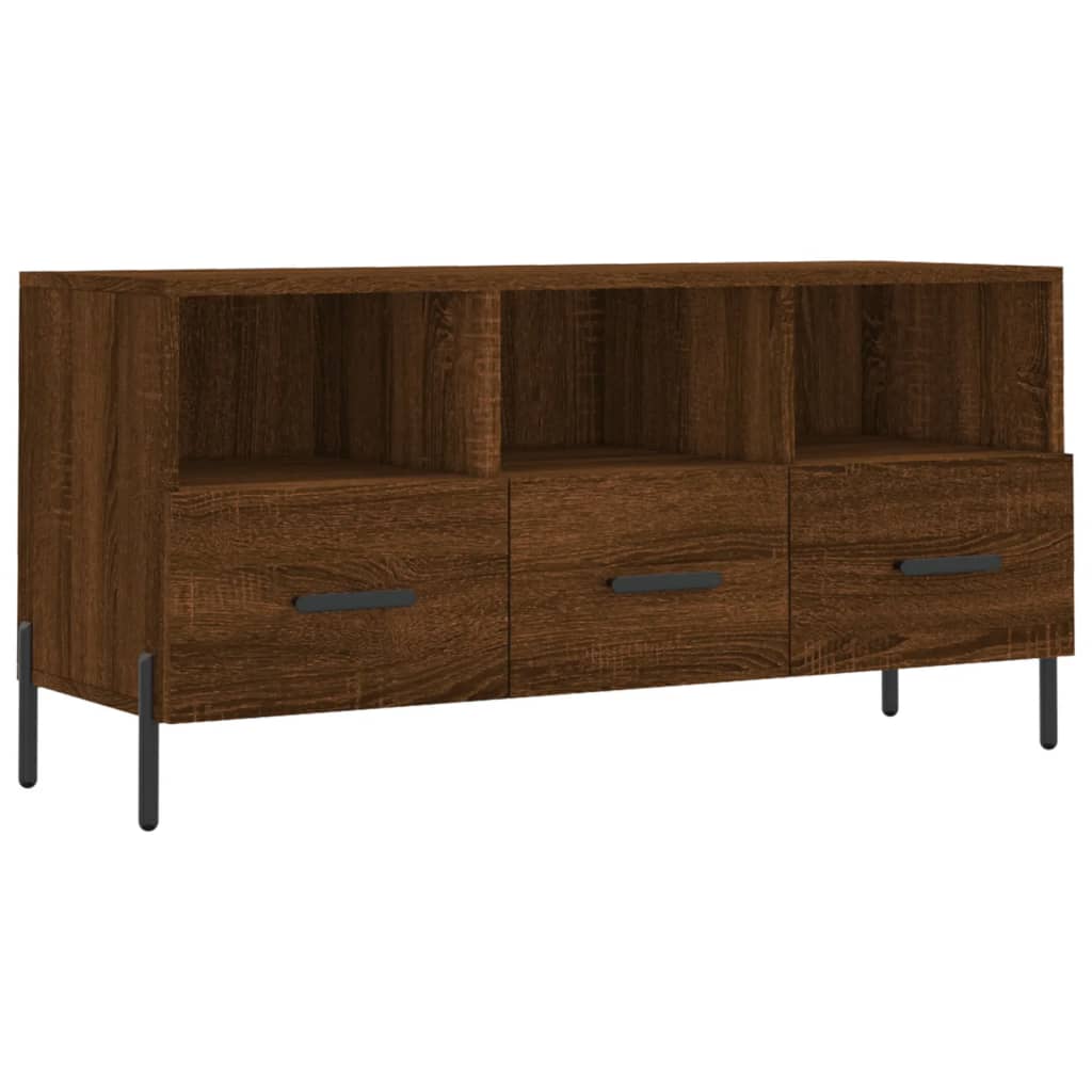 vidaXL TV Cabinet Brown Oak 102x36x50 cm Engineered Wood