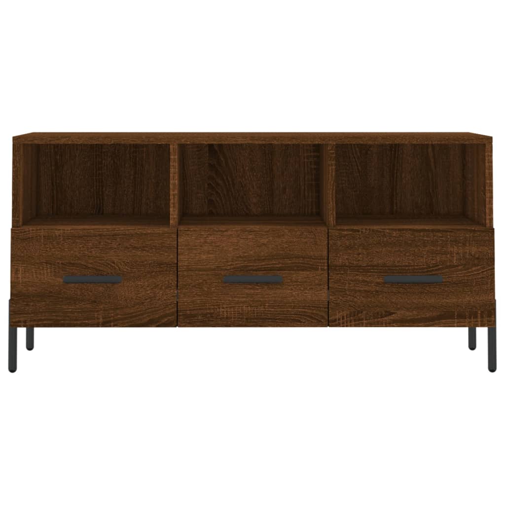 vidaXL TV Cabinet Brown Oak 102x36x50 cm Engineered Wood