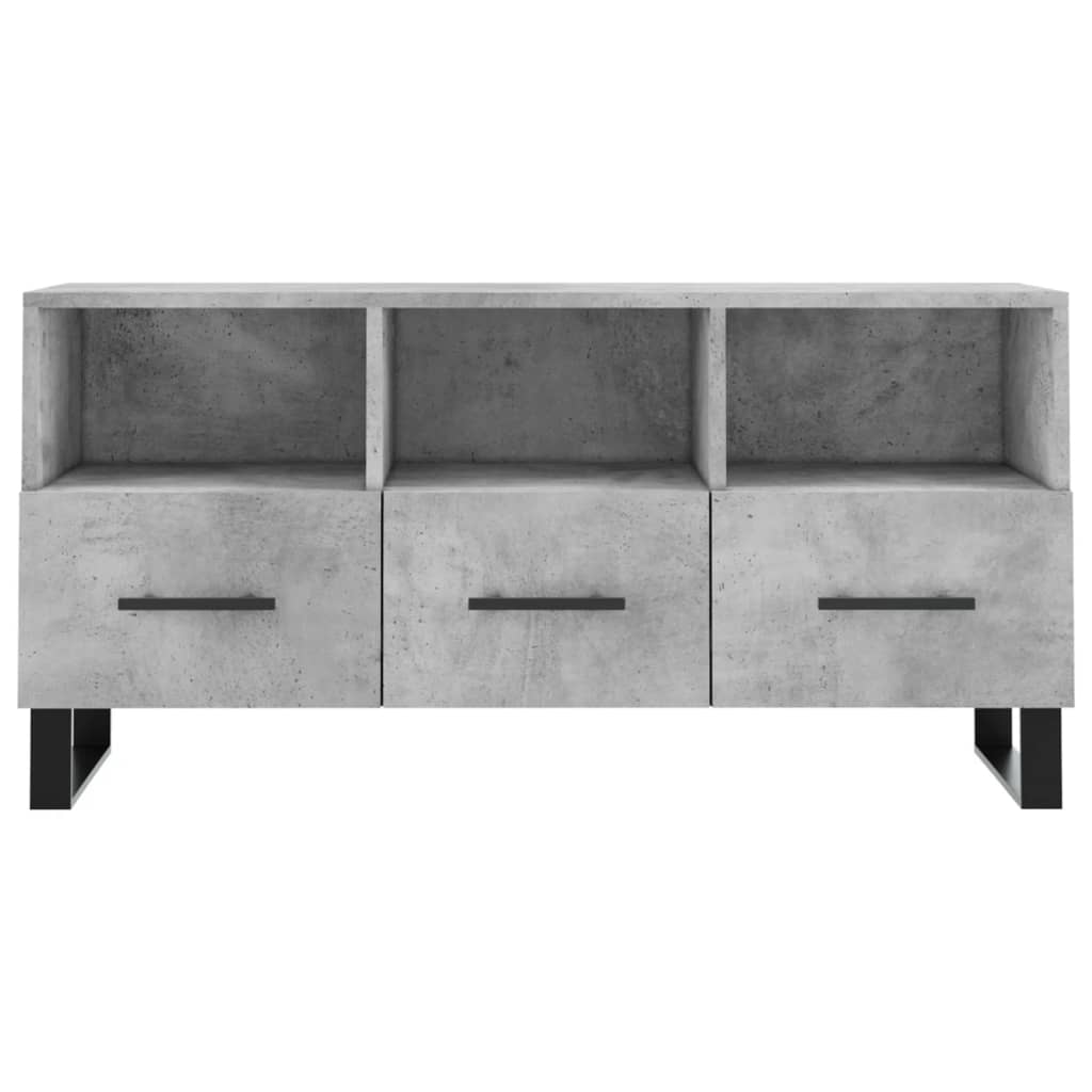 vidaXL TV Cabinet Concrete Grey 102x36x50 cm Engineered Wood