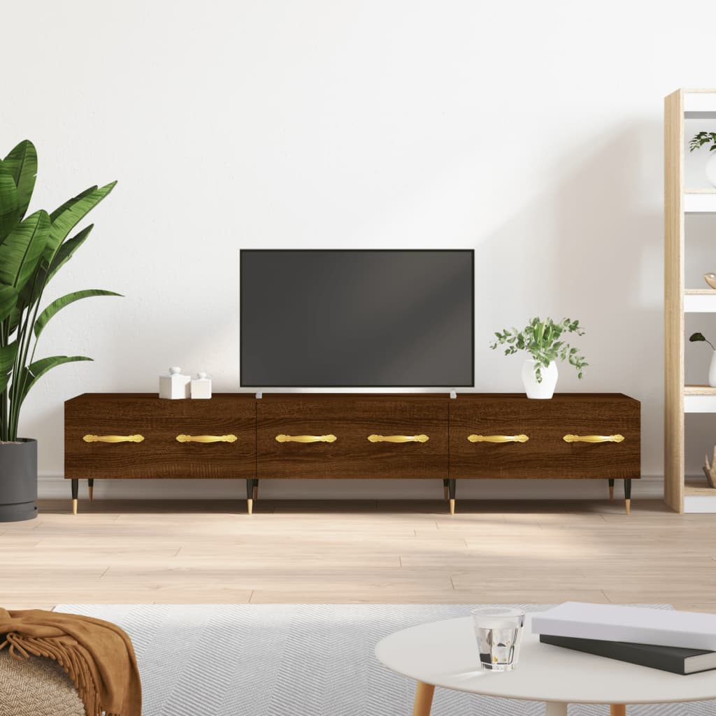 vidaXL TV Cabinet Brown Oak 150x36x30 cm Engineered Wood