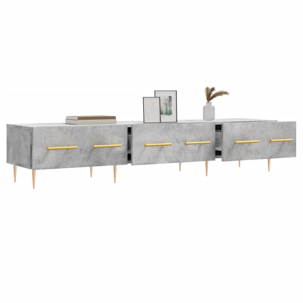 TV Cabinet Concrete Grey 150x36x30 cm Engineered Wood