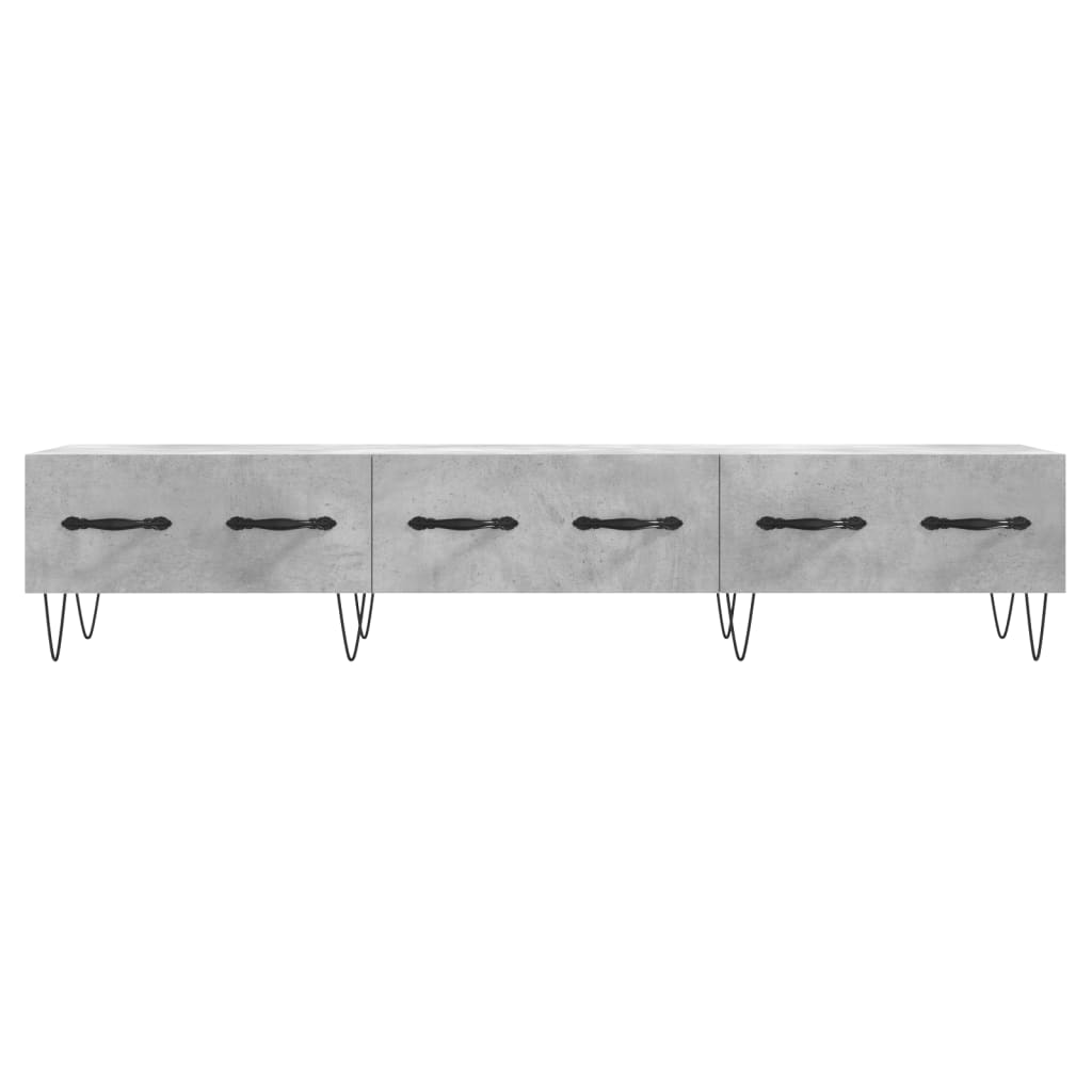 vidaXL TV Cabinet Concrete Grey 150x36x30 cm Engineered Wood