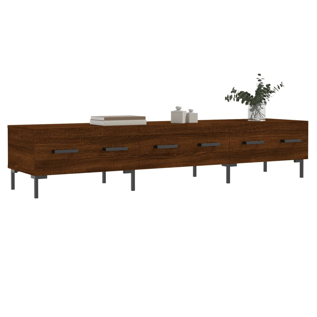 vidaXL TV Cabinet Brown Oak 150x36x30 cm Engineered Wood