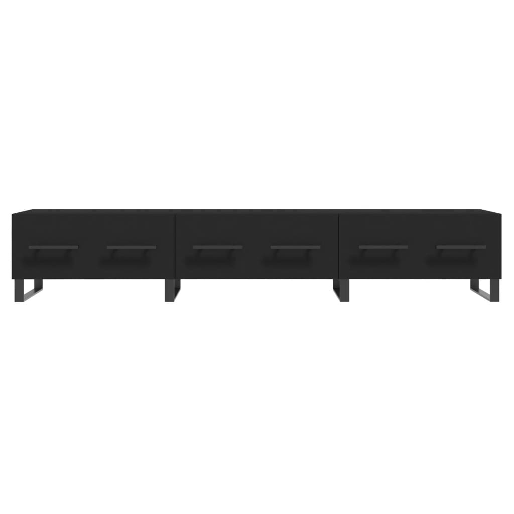 vidaXL TV Cabinet Black 150x36x30 cm Engineered Wood