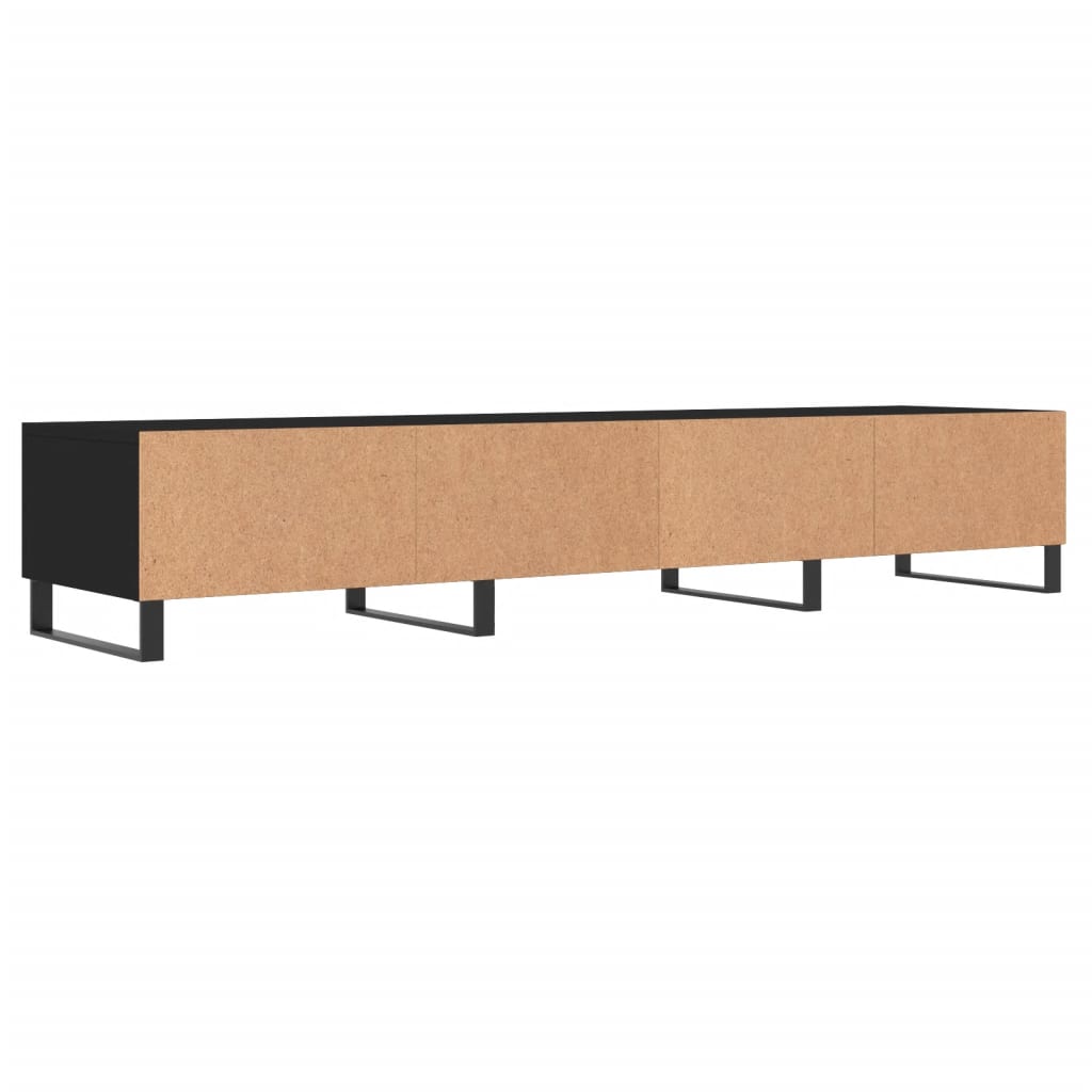 vidaXL TV Cabinet Black 150x36x30 cm Engineered Wood