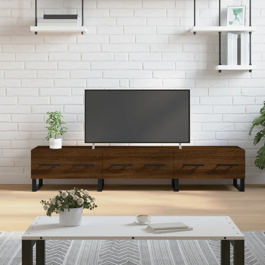 vidaXL TV Cabinet Brown Oak 150x36x30 cm Engineered Wood