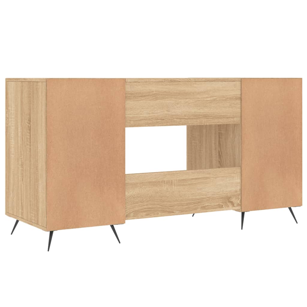 vidaXL Desk Sonoma Oak 140x50x75 cm Engineered Wood