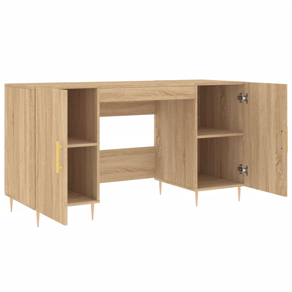 Desk Sonoma Oak 140x50x75 cm Engineered Wood