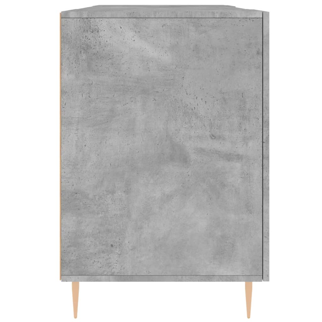 Desk Concrete Grey 140x50x75 cm Engineered Wood