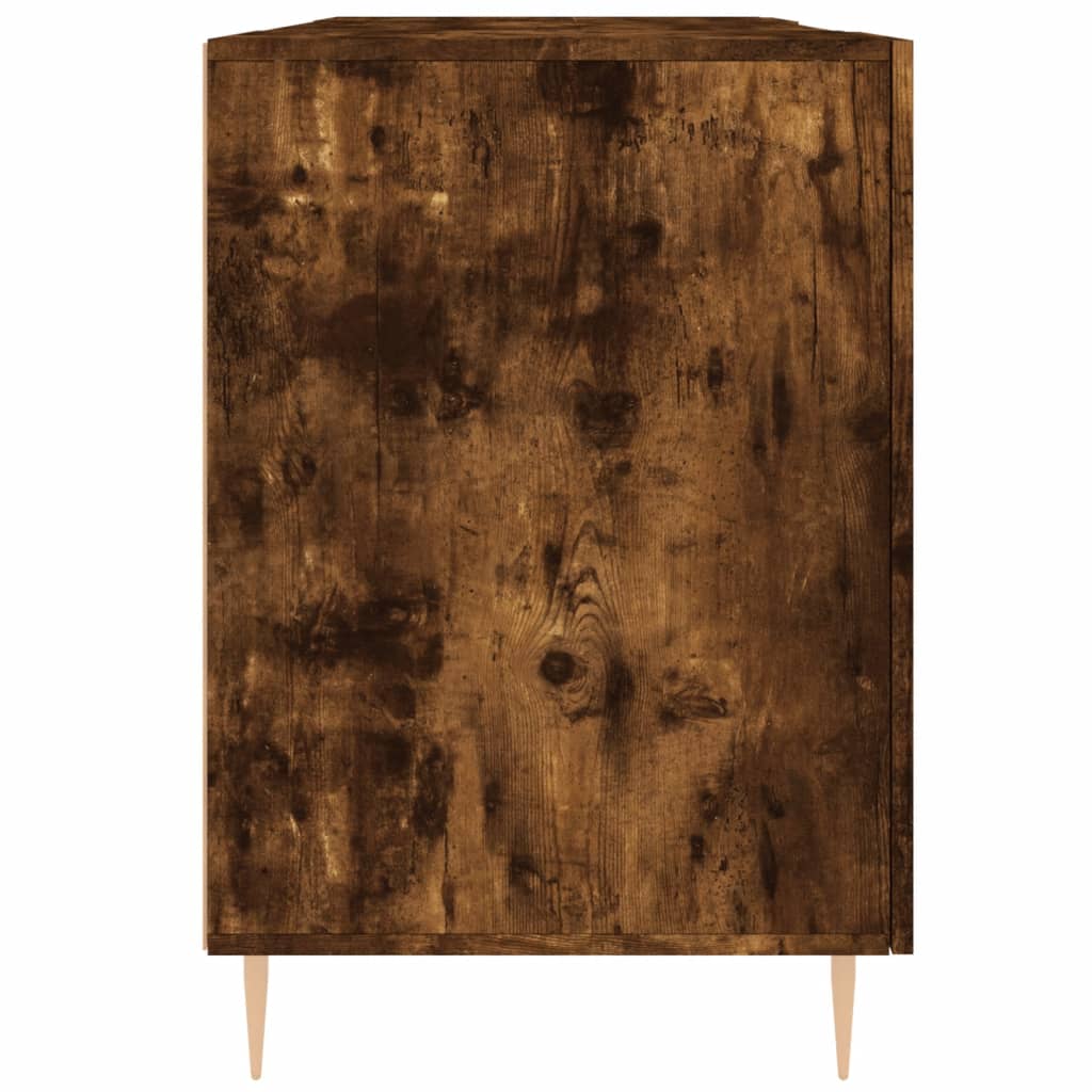 Desk Smoked Oak 140x50x75 cm Engineered Wood