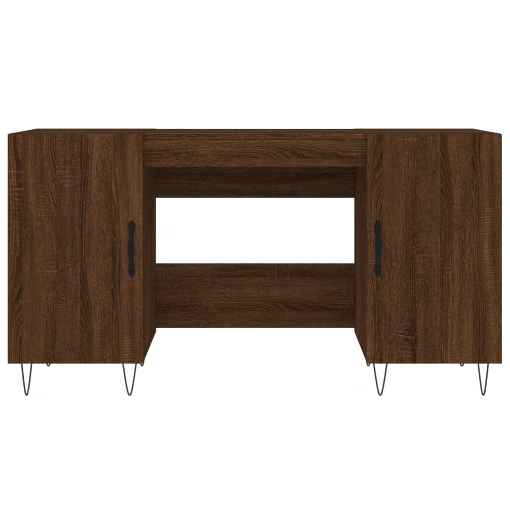 vidaXL Desk Brown Oak 140x50x75 cm Engineered Wood