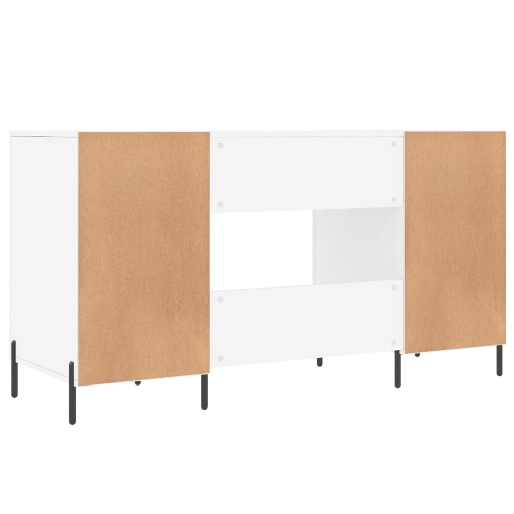 vidaXL Desk White 140x50x75 cm Engineered Wood