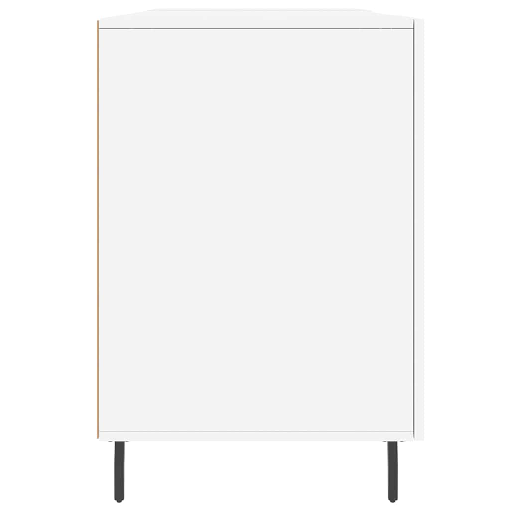 Desk White 140x50x75 cm Engineered Wood