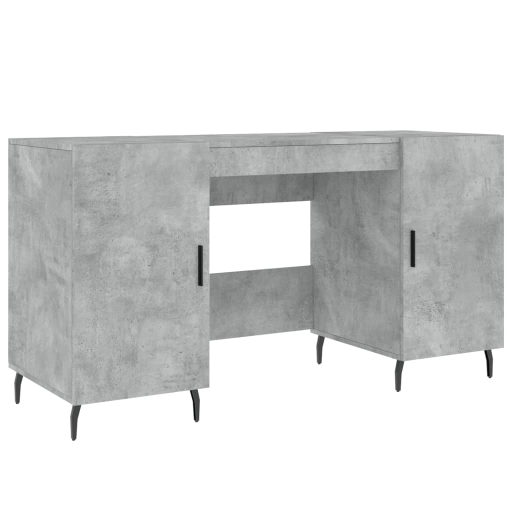 vidaXL Desk Concrete Grey 140x50x75 cm Engineered Wood