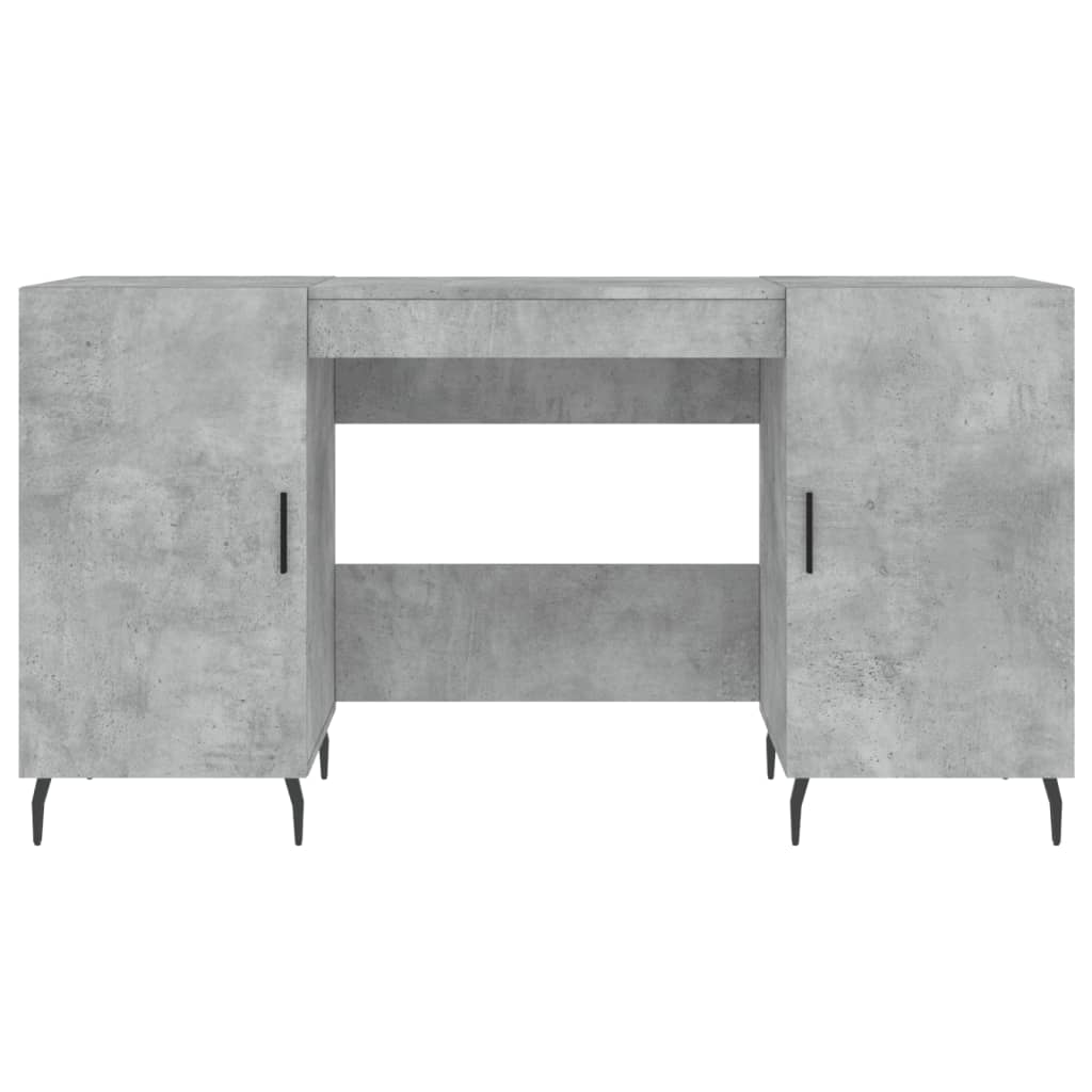 vidaXL Desk Concrete Grey 140x50x75 cm Engineered Wood