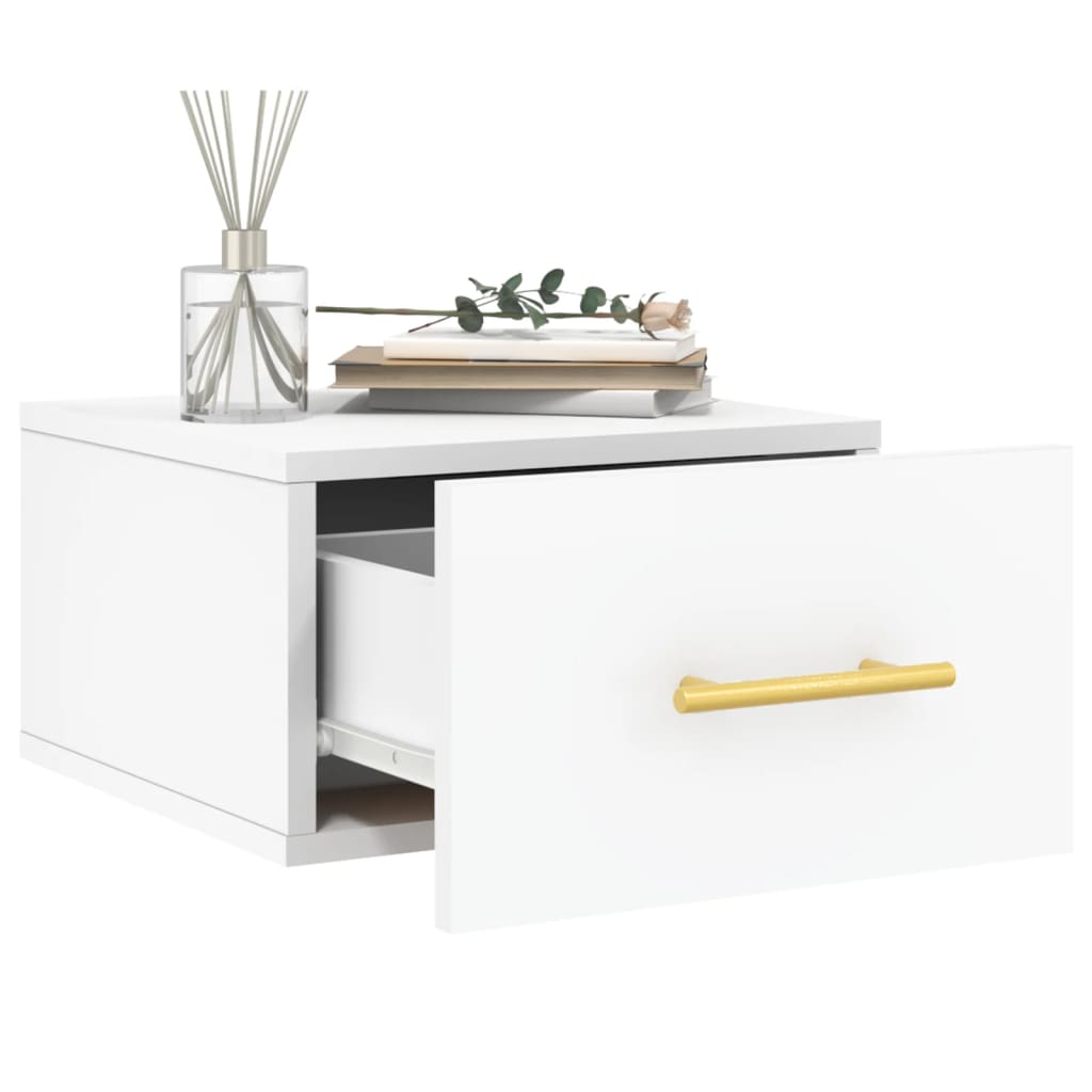 vidaXL Wall-mounted Bedside Cabinets 2 pcs White 35x35x20 cm