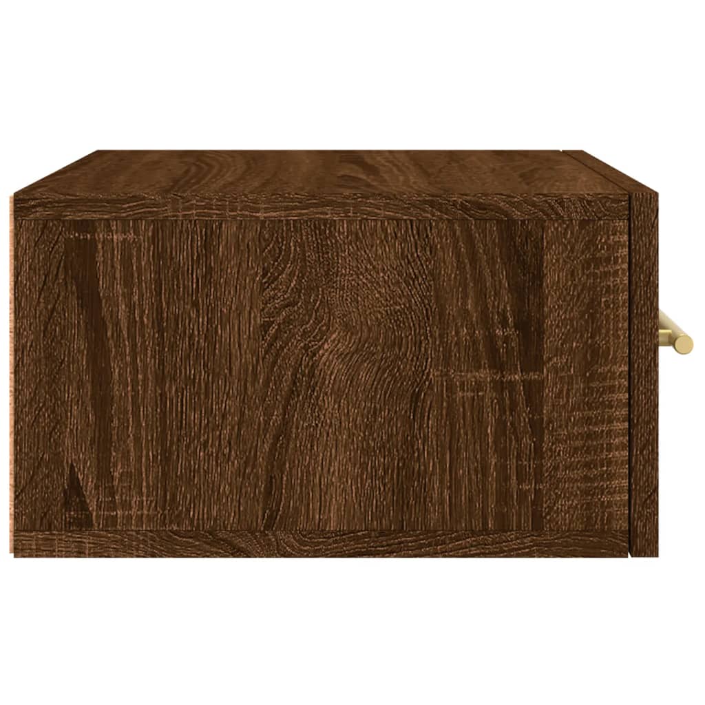 vidaXL Wall-mounted Bedside Cabinets 2 pcs Brown Oak 35x35x20 cm